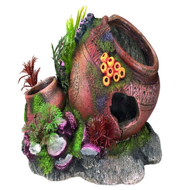Aqua deko. Vase m/planter, 17,5x13,2x13 cm (1)
