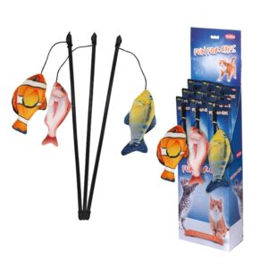 Display 9 stk. - Drillepind med fisk og Catnip