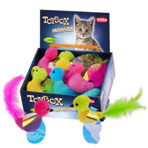 Display 18 stk., Plys fugl med Catnip
