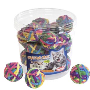 Rør med uldbolde med catnip 20 stk