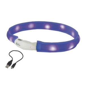 LED halsbånd wide VISIBLE blå/grøn