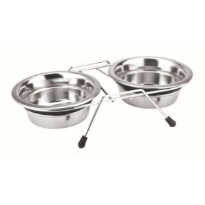 Stander m. 2 skåle "Silent Diner"